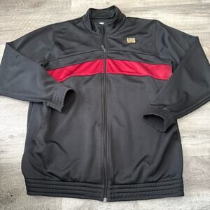 Lebron James Jacket Mens XL NIKE Black Warmup Full-Zip Heavier Weight Knit